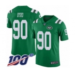 Youth New York Jets #90 Dennis Byrd Limited Green Rush Vapor Untouchable 100th Season Football Jersey