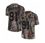 Youth New York Jets #91 Bronson Kaufusi Limited Camo Rush Realtree Football Jersey