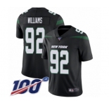 Youth New York Jets #92 Leonard Williams Black Alternate Vapor Untouchable Limited Player 100th Season Football Jersey