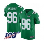 Youth New York Jets #96 Henry Anderson Limited Green Rush Vapor Untouchable 100th Season Football Jersey