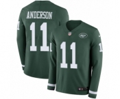 Youth Nike New York Jets #11 Robby Anderson Limited Green Therma Long Sleeve NFL Jersey