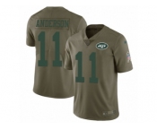 Youth Nike New York Jets #11 Robby Anderson Limited Olive 2017 Salute to Service NFL Jersey