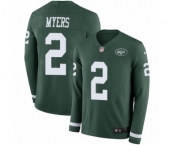 Youth Nike New York Jets #2 Jason Myers Limited Green Therma Long Sleeve NFL Jersey