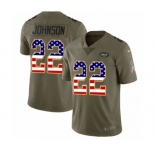 Youth Nike New York Jets #22 Trumaine Johnson Limited Olive USA Flag 2017 Salute to Service NFL Jersey