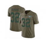 Youth Nike New York Jets #32 Juston Burris Limited Olive 2017 Salute to Service NFL Jersey