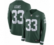 Youth Nike New York Jets #33 Jamal Adams Limited Green Therma Long Sleeve NFL Jersey