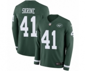 Youth Nike New York Jets #41 Buster Skrine Limited Green Therma Long Sleeve NFL Jersey