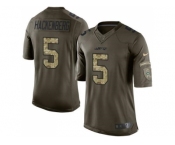 Youth Nike New York Jets #5 Christian Hackenberg Green Stitched NFL Limited Salute to Service Jersey