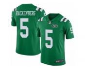 Youth Nike New York Jets #5 Christian Hackenberg Limited Green Rush NFL Jersey