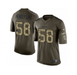 Youth Nike New York Jets #58 Erin Henderson Limited Green Salute to Service NFL Jersey