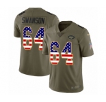 Youth Nike New York Jets #64 Travis Swanson Limited Olive USA Flag 2017 Salute to Service NFL Jersey