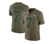 Youth Nike New York Jets #7 Chandler Catanzaro Limited Olive 2017 Salute to Service NFL Jersey