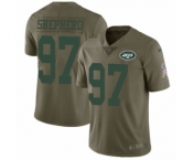 Youth Nike New York Jets #97 Nathan Shepherd Limited Olive 2017 Salute to Service NFL Jersey