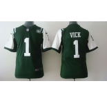 nike youth nfl jerseys new york jets #1 vick green[nike]