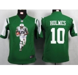 nike youth nfl jerseys new york jets #10 holmes green[portrait fashion]
