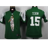 nike youth nfl jerseys new york jets #15 tebow green[portrait fashion]