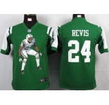 nike youth nfl jerseys new york jets #24 revis green[portrait fashion]