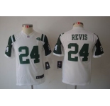 nike youth nfl jerseys new york jets #24 revis white[nike limited]