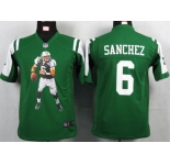 nike youth nfl jerseys new york jets #6 sanchez green[portrait fashion]