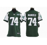 nike youth nfl jerseys new york jets #74 mangold green[nike]