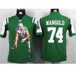 nike youth nfl jerseys new york jets #74 mangold green[portrait fashion]