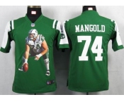 nike youth nfl jerseys new york jets #74 mangold green[portrait fashion]