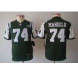 nike youth nfl jerseys new york jets #74 nick mangold green[nike limited]