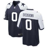 Men's Dallas Cowboys #0 DeMarvion Overshown Game Navy Blue Throwback Alternate Football Jersey