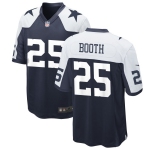 Men's Dallas Cowboys #25 Booth  Game Navy Blue Throwback Alternate Football Jersey