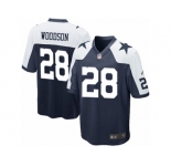 Men's Nike Dallas Cowboys #28 Darren Woodson Game Navy Blue Throwback Alternate NFL Jersey