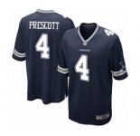 Men's Nike Dallas Cowboys #4 Dak Prescott Game Navy Blue Team Color NFL Jersey