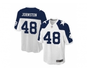 Men's Nike Dallas Cowboys #48 Daryl Johnston White Game Alternate Throwback Jersey