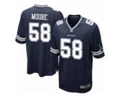 Men's Nike Dallas Cowboys #58 Damontre Moore Game Navy Blue Team Color NFL Jersey