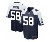 Men's Nike Dallas Cowboys #58 Damontre Moore Game Navy Blue Throwback Alternate NFL Jersey