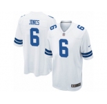 Men's Nike Dallas Cowboys #6 Chris Jones Game White NFL Jersey