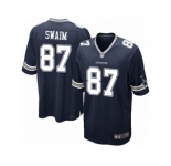 Men's Nike Dallas Cowboys #87 Geoff Swaim Game Navy Blue Team Color NFL Jersey