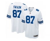 Men's Nike Dallas Cowboys #87 Geoff Swaim Game White NFL Jersey