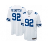 Men's Nike Dallas Cowboys #92 Cedric Thornton Game White NFL Jersey