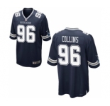 Men's Nike Dallas Cowboys #96 Maliek Collins Game Navy Blue Team Color NFL Jersey