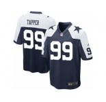 Men's Nike Dallas Cowboys #99 Charles Tapper Game Navy Blue Throwback Alternate NFL Jersey