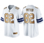 Nike Dallas Cowboys #82 Jason Witten White 2016 Christmas Gold Men's NFL Game Edition Jersey