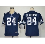 nike nfl jerseys dallas cowboys #24 claiborne blue[game]