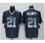 Men New Nike Dallas cowboys #21 Ezekiel Elliott Drift Fashion Blue Elite Jerseys
