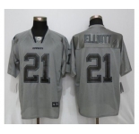 Men New Nike Dallas cowboys #21 Ezekiel Elliott Lights Out Gray Elite Jerseys