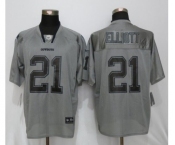 Men New Nike Dallas cowboys #21 Ezekiel Elliott Lights Out Gray Elite Jerseys