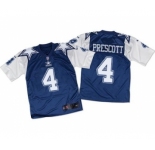 Men Nike Dallas Cowboys #4 Dak Prescott Navy Blue White Throwback Men's Stitched NFL Elite Jersey