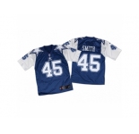 Men Nike Dallas Cowboys #45 Rod Smith Elite White Navy Throwback NFL Jersey