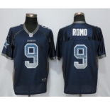 Men Nike Dallas Cowboys #9 Tony Romo Drift Fashion Elite Blue Jersey