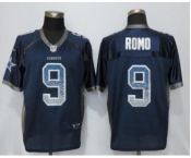 Men Nike Dallas Cowboys #9 Tony Romo Drift Fashion Elite Blue Jersey
