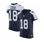 Men's Dallas Cowboys #18 Randall Cobb Navy Blue Alternate Vapor Untouchable Elite Player Football Jersey